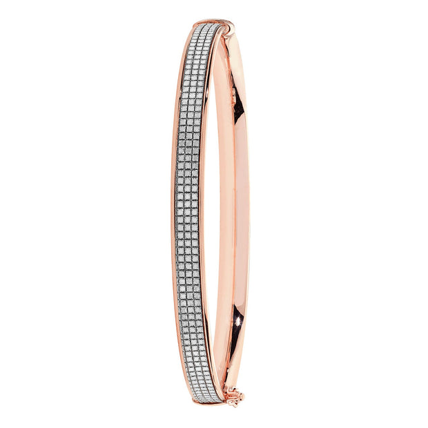 9K Rose Gold Ladies' Hinged Bangle