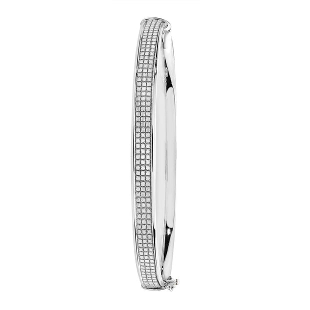 9K White Gold Ladies' Hinged Bangle | Charmé