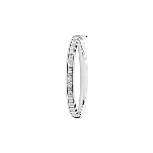 9K White Gold Babies' Hinged Bangle | Charmé