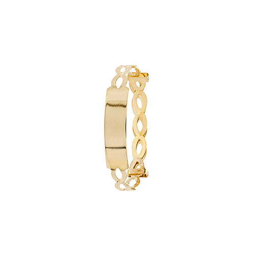 9K Yellow Gold Babies' Expandable Babies' ID Bangle | Charmé