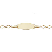9K Yellow Gold Babies' 6 Inches ID Bracelet | Charmé