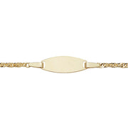 9K Yellow Gold Babies' 5+1 Inches ID Bracelet | Charmé