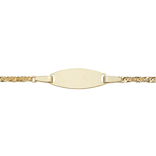 9K Yellow Gold Babies' 5+1 Inches ID Bracelet | Charmé
