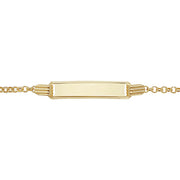 9K Yellow Gold Babies' 5.5 Inches ID Bracelet | Charmé