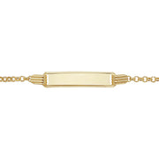 9K Yellow Gold Babies' 5.5 Inches ID Bracelet