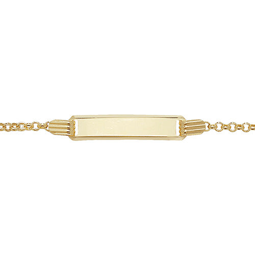 9K Yellow Gold Babies' 5.5 Inches ID Bracelet