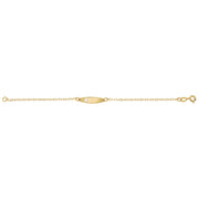 9K Yellow Gold Babies' 5.5 Inches ID Bracelet | Charmé