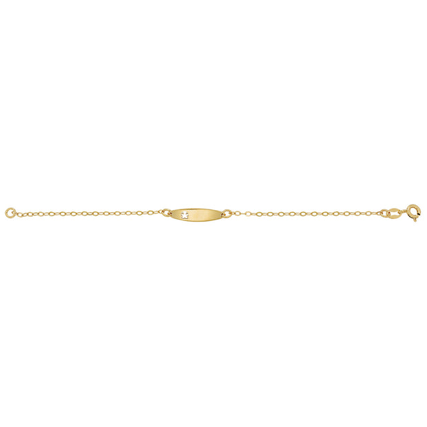 9K Yellow Gold Babies' 5.5 Inches ID Bracelet | Charmé