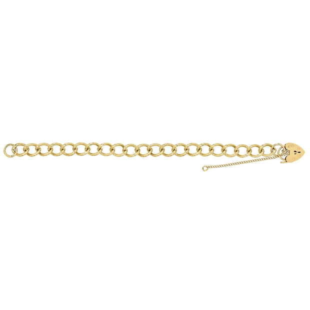9K Yellow Gold Ladies' 8 Inches Charm Bracelet | Charmé