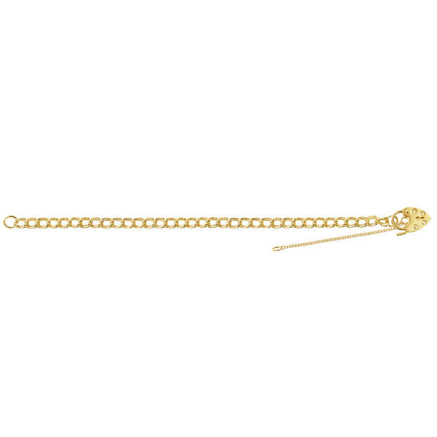 9K Yellow Gold Ladies' 7.5 Inches Charm Bracelet