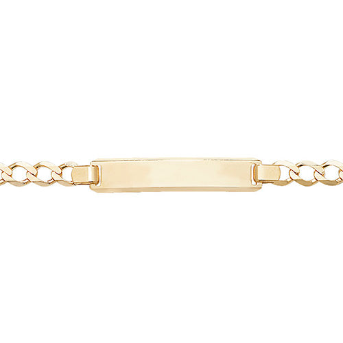 9K Yellow Gold Babies' 6.5 Inches ID Bracelet | Charmé