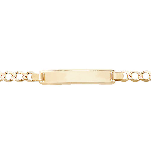 9K Yellow Gold Babies' 6.5 Inches ID Bracelet