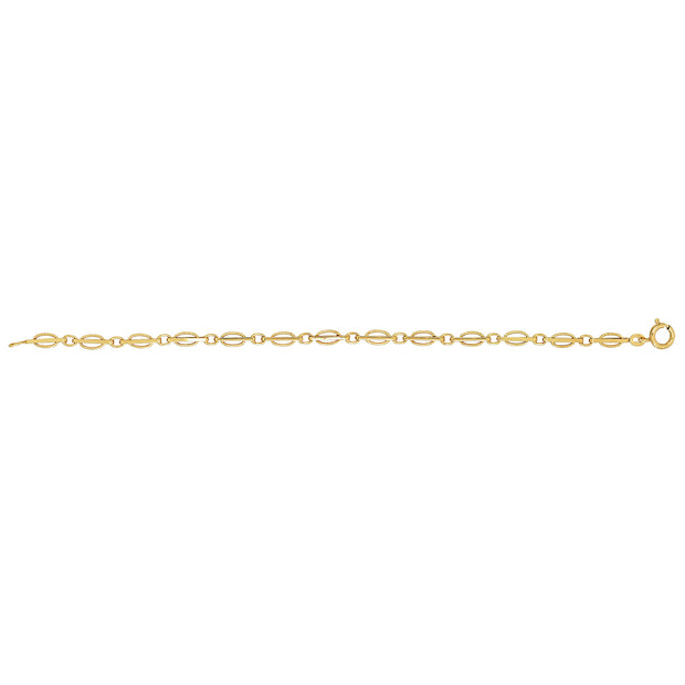 9K Yellow Gold Ladies' 7.5 Inches London Transp Bracelet | Charmé