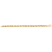 9K Yellow Gold Ladies' Pow Hollow Chain