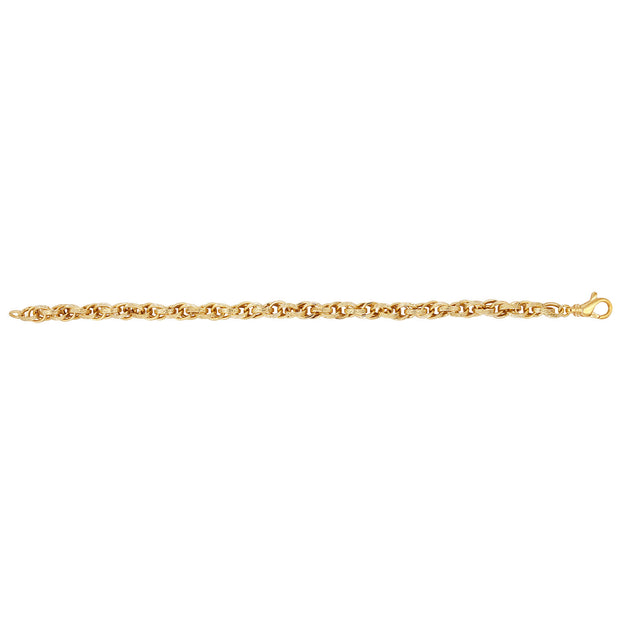 9K Yellow Gold Ladies' Pow Hollow Chain | Charmé