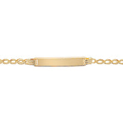 9K Yellow Gold Babies' 6 Inches ID Bracelet | Charmé