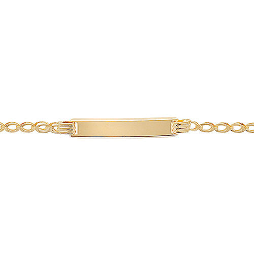 9K Yellow Gold Babies' 6 Inches ID Bracelet | Charmé