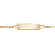 9K Yellow Gold Babies' 5.5+1 Inches ID Bracelet