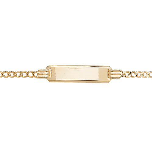 9K Yellow Gold Babies' 5.5+1 Inches ID Bracelet | Charmé
