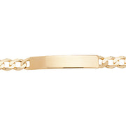 9K Yellow Gold Men's 8.5 Inches Id Bracelet