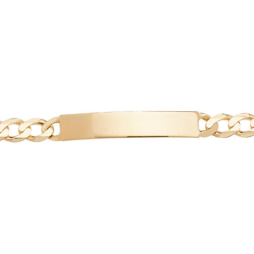 9K Yellow Gold Men's 8.5 Inches Id Bracelet | Charmé