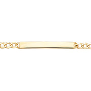 9K Yellow Gold Babies' 6 Inches ID Bracelet | Charmé