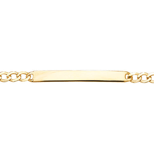 9K Yellow Gold Babies' 6 Inches ID Bracelet | Charmé