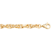 9K Yellow Gold Ladies' 7.5 Inches Fancy Bracelet | Charmé