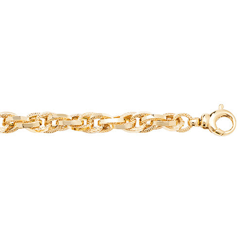 9K Yellow Gold Ladies' 7.5 Inches Fancy Bracelet | Charmé