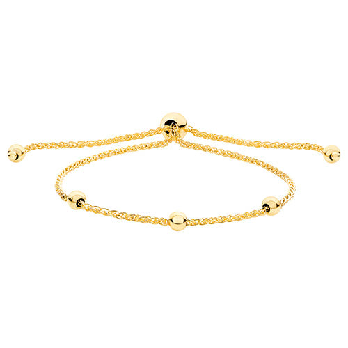 9K Yellow Gold Ladies' Pull Style Bracelet