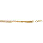 9K Yellow Gold Ladies' 7.5 Inches Flat Woven Bracelet | Charmé