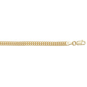 9K Yellow Gold Ladies' 7.5 Inches Flat Woven Bracelet