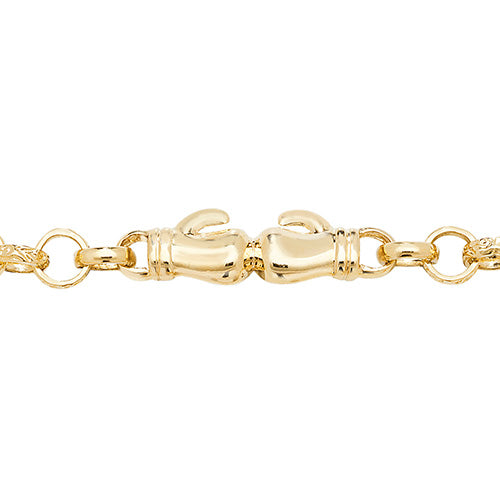 9K Yellow Gold Babies' Boxing Glove Bracelet | Charme