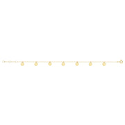 9K Yellow Gold Disc Charms Bracelet