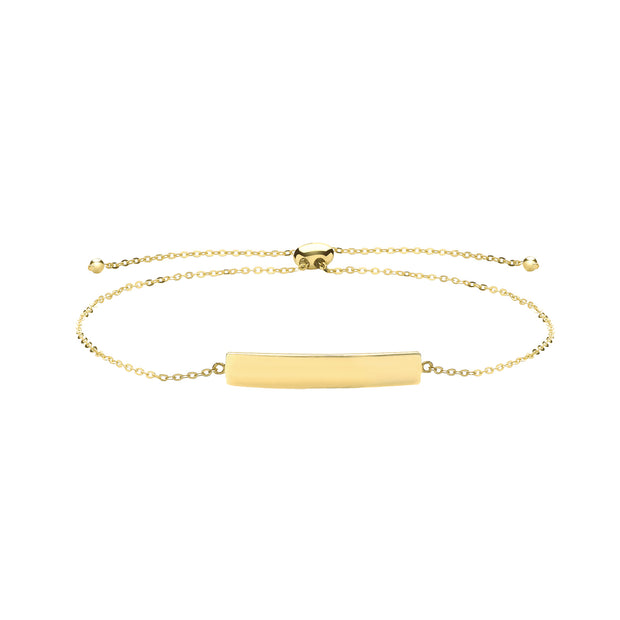 9K Yellow Gold Id Pull Style Bracelet | Charmé