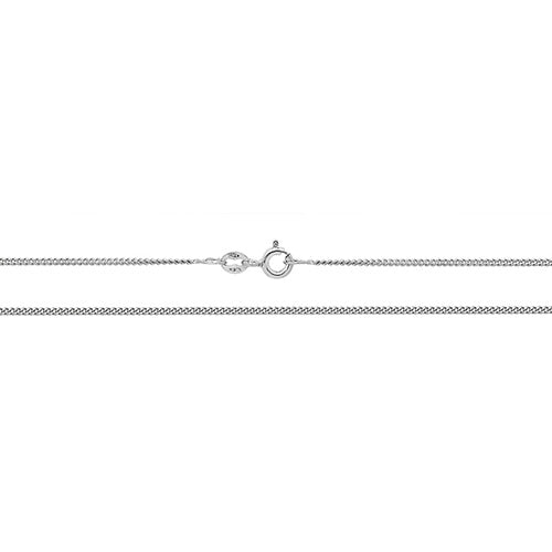 9K White Gold Close Curb Chain | Charme