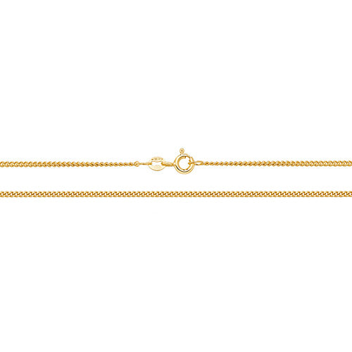 9K Yellow Gold Close Curb Chain | Charme
