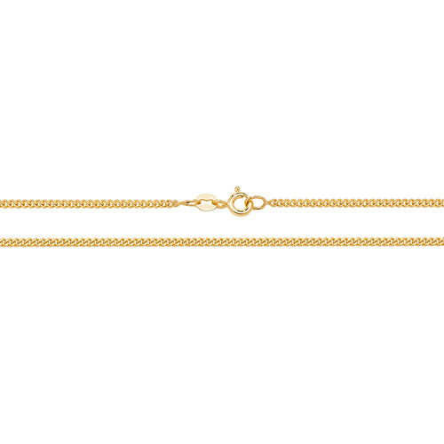 9K Yellow Gold Close Curb Chain