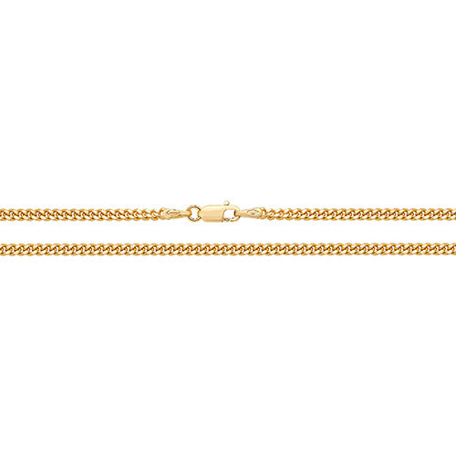 9K Yellow Gold Close Curb Chain