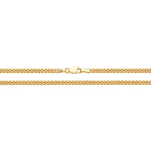 9K Yellow Gold Close Curb Chain