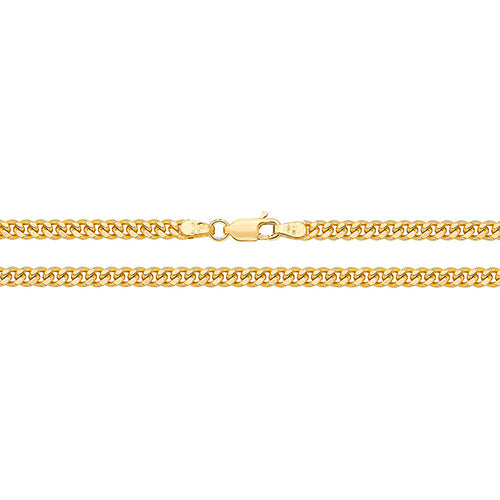9K Yellow Gold Close Curb Chain