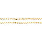 9K Yellow Gold Flt Curb Bvld Chain | Charmé