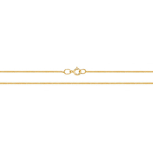 9K Yellow Gold Close Curb Chain | Charmé