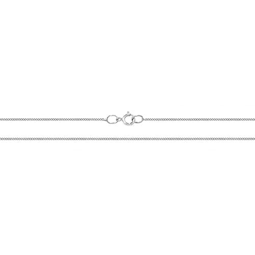 9K White Gold Close Curb Chain | Charmé