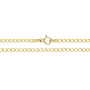 9K Yellow Gold Flt Curb Bvld Chain