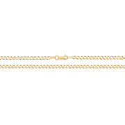 9K Yellow Gold Flt Curb Bvld Chain