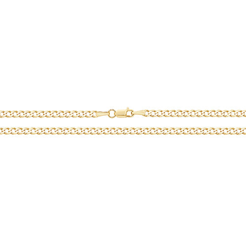 9K Yellow Gold Flt Curb Bvld Chain | Charmé