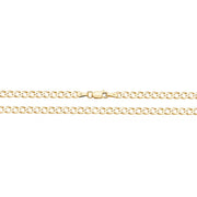 9K Yellow Gold Flt Curb Bvld Chain | Charmé