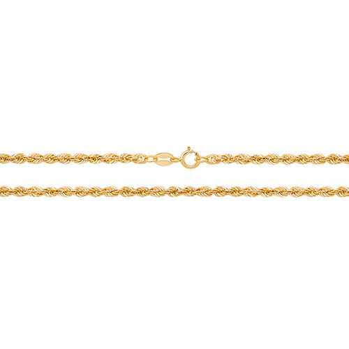 9K Yellow Gold Rope Chain