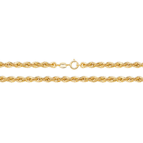 9K Yellow Gold Rope Chain